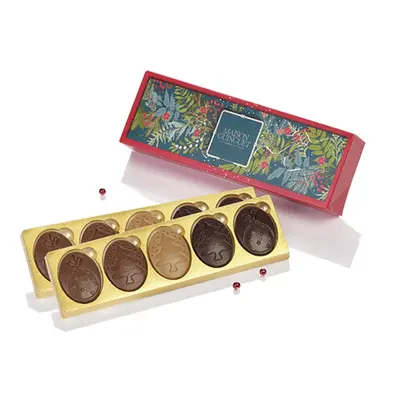 Boite écrin 10 chocolats de Noël