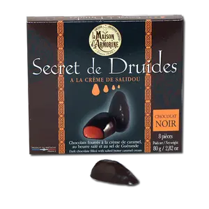 Le secret des druides Cœur de caramel enrobé de chocolat 8 pièces